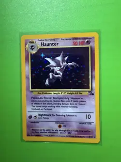 Haunter 6/62 Fossil Unlimited Holo Rare WotC 1999 Pokemon TCG Card-LP - Image 3