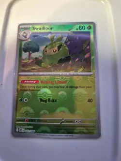 Swadloon - 002/086 - Pokeball Holo - White Flare - Pokemon Card - NM/M - Image 1