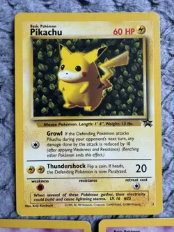 Pikachu 1 Mew 8 Mewtwo 14 1999 Black Star Promo Vintage Pokemon Card Lot WOTC LP - Image 2