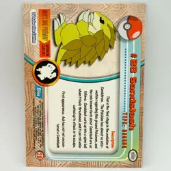 Sandslash #28 - Topps TV Animation Trading Card - Pokemon Card - EXC - Image 2