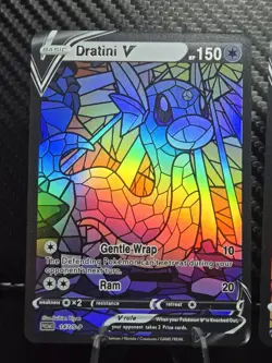 Dratini, Dragonair & Dragonite CUSTOM Stained Glass Holo Cards -Display Only - Image 2