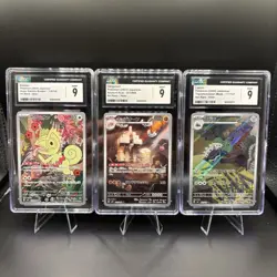 Pokemon TCG Lot of 3 CGC Mint 9 Japanese Art Rare Cards - Image 1
