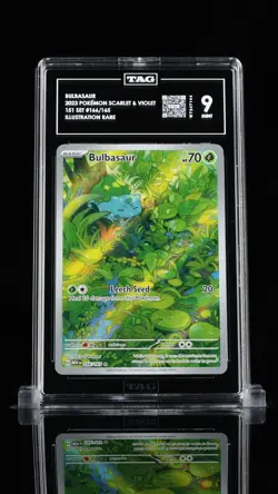 Pokemon TCG Bulbasaur Scarlet & Violet 151 Holo Illustration Rare Card 166/165 - Image 1