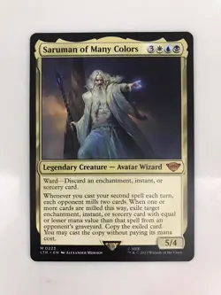 Saruman of Many Colors MTG Magic the Gathering Card NM Near Mint Lord LTR - Image 1
