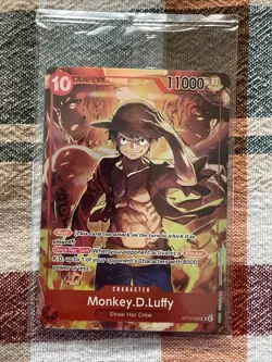 Monkey.D.Luffy ST10-006 SR Sealed Sealed Promo One Piece CARD Treasure Booster - Image 1