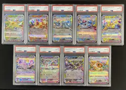 PSA 10 Eevee Evolution RR Sequential 9-Card Set Terastal Festival sv8a Japanese - Image 2