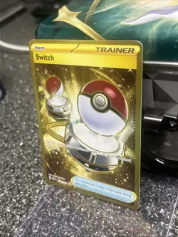 Pokemon TCG Switch Trainer Full Art Hyper Rare Gold Card 206/165 - Image 2