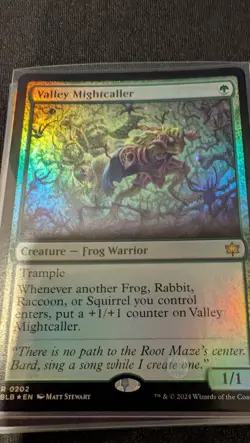 MTG: Valley Mightcaller, FOIL, R 202, Bloomburrow - Image 1