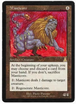 Masticore 1999 Urza's Destiny Colorless Rare Artifact Creature MTG HP Color AZ7 - Image 1