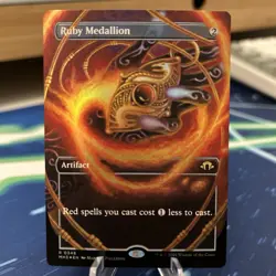 Ruby Medallion (Borderless) FOIL 0348 NM - MTG Modern Horizons 3 (MH3) - Image 1