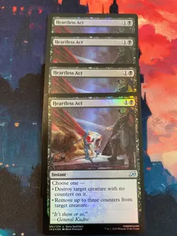 MTG Ikoria Lair of Behemoths Heartless Act Foil x 4 - Image 1