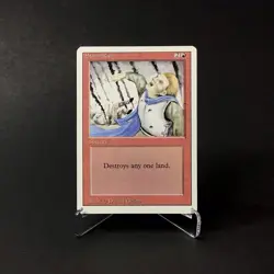 Magic: The Gathering Stone Rain MTG Revised Edition Vintage 1994 LP - Image 1