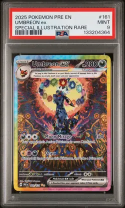 2025 POKEMON PRE EN-PRISMATIC EVOLUTIONS #161 UMBREON EX PSA 9 - Image 1