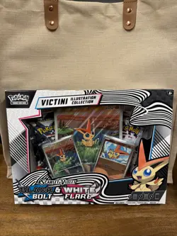 Pokemon TCG Sv: Black Bolt White Flare Victini Illustration Box: NEW SEALED - Image 1