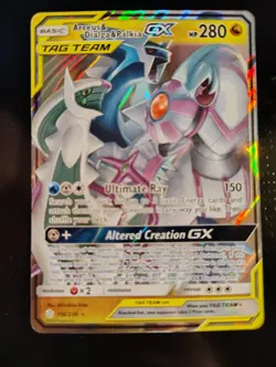 POKEMON TCG Arceus & Dialga & Palkia GX 156/236 Cosmic Eclipse Full Art - NM - Image 2
