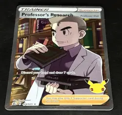 Pokemon TCG Professors Research Professor Oak 24/25 Celebrations Holo NM - Image 2