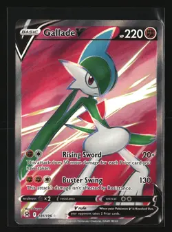 Pokemon GALLADE V 181/196 Full Art Ultra Rare 2022 SWSH Lost Origin NM/Near Mint - Image 1