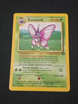 Venomoth 29/64 Jungle Regular Black Star Rare WOTC Vintage Pokemon TCG LP - Image 1
