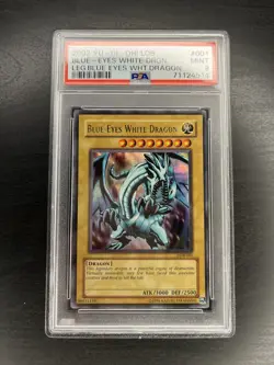 Yugioh 2002 PSA 9 Blue Eyes White Dragon LOB Unlimited ORIGINAL 2002 - Image 3