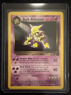 Pokemon TCG Dark Alakazam Card 18/82 Non-Holo, Vintage, LP Condition - Image 1