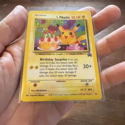 Pokemon Pikachu Birthday Surprise Holo #24 Black Star 2000 Promo Card WOTC Rare - Image 1