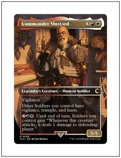 1x Commander Mustard, Borderless Art, Magic the Gathering MTG NM - Image 1