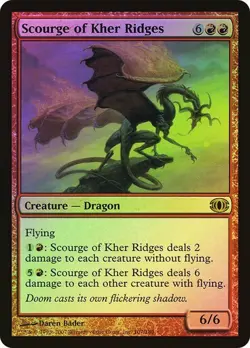 Future Sight MTG FOIL Scourge of Kher Ridges Magic - Image 1