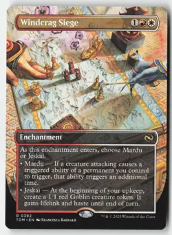 MTG - Windcrag Siege (Borderless) R Tarkir: Dragonstorm 392 LP-NM - Image 1