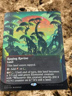 RAGING RAVINE Magic MTG Edge of Eternities Borderless Galaxy Foil - Image 1