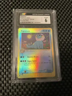 Pokemon TCG Vaporeon EX Sandstorm 25/100 Reverse Holo Rare - Image 1