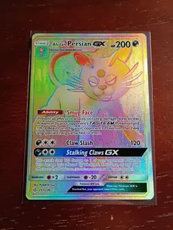 2019 POKEMON COSMIC ECLIPSE ALOLAN PERSIAN GX 257/236 SECRET RARE RAINBOW FA - Image 1