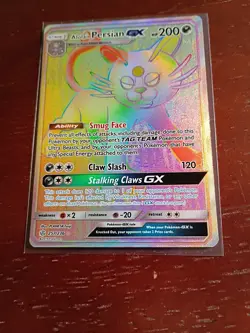 2019 POKEMON COSMIC ECLIPSE ALOLAN PERSIAN GX 257/236 SECRET RARE RAINBOW FA - Image 3