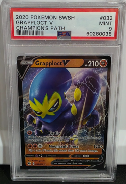 2020 Pokemon SWSH Champion's Path Grapploct V #032 PSA 9 MINT - Image 1