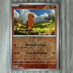 Pokemon S&V 151: Reverse Holo 004/165 Charmander and Non Holo Charmeleon 005/165 - Image 3