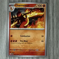 Pokemon S&V 151: Reverse Holo 004/165 Charmander and Non Holo Charmeleon 005/165 - Image 5