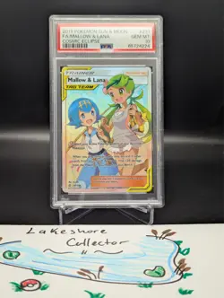 2019 Pokemon Sun & Moon Cosmic Eclipse Mallow & Lana FA #231 PSA 10 GEM MINT - Image 1
