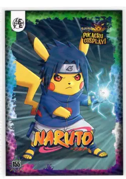 Sasuke (Pikachu) NARUTO #155 - Galaxy Holo - Electric Pikachu Cosplay - Pokemon - Image 1