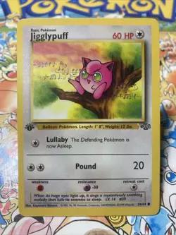 JIGGLYPUFF 1999 Pokemon Jungle Set 1st EDITION Common POKEMON 54/64 - Image 1