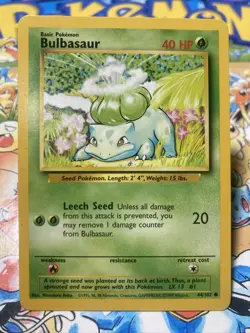 Pokemon TCG Bulbasaur Base Set 44/102 Regular Unlimited Common NM - Image 1