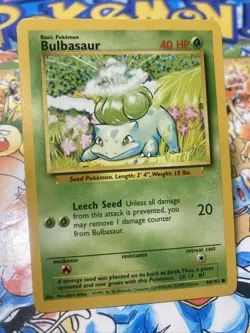 Pokemon TCG Bulbasaur Base Set 44/102 Regular Unlimited Common NM - Image 2