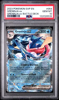 2023 POKEMON SVP EN-SV BLACK STAR PROMO #054 GRENINJA EX PSA 10 - Image 1