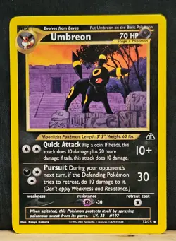 Pokemon Umbreon Non-holo Neo Discovery NM Unplayed - Image 1