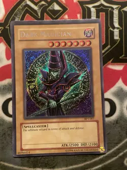 DARK MAGICIAN BPT-007 SECRET RARE VINTAGE YUGIOH TCG MP/HP - Image 1