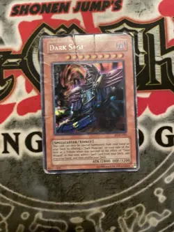 Yugioh Dark Sage DOD-002 Dawn Of Destiny Xbox Prismatic Secret Rare DMG - Image 1