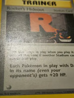 Rocket's Hideout Uncommon Trainer Card Neo Revelation 63/64 LP - Image 4