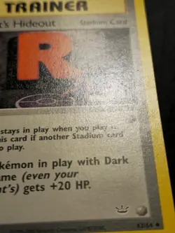 Rocket's Hideout Uncommon Trainer Card Neo Revelation 63/64 LP - Image 5