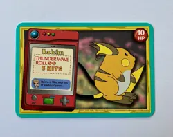 1999 Pokemon Raichu Jr Adventure Game Card Gamefreak Nintendo Creatures LP - Image 1