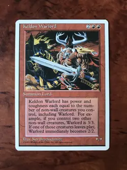 Keldon Warlord MTG Magic the Gathering Card NM Near Mint Fourth 4th Edition - Image 1