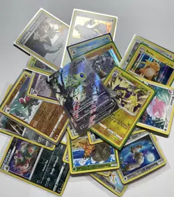 Pokemon Lot 100+Cards. Guaranteed one V, VMAX, Alt, Full Art, or Celeb. Classic - Image 1