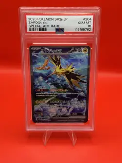 Zapdos ex 204/165 Sv2a: Pokemon Card 151 Holo (Japanese) PSA 10 - Image 1